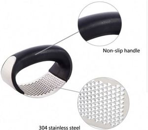 Portable Stainless Steel Garlic Press <b>Cutter</b> Hot Selling Kitchen Gadgets 304 & 430 Rocker Design Fruit & <b>Vegetable</b> Tool - Product Image 5