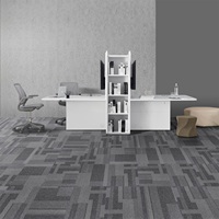 Cynthia Keeplord PP Teppichfliesen Modernes Design Gewerbliche Büro-Bodenteppichfliesen Geometrisches Gitter POE-Rückseite