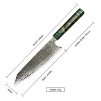 Grandsharp couteaux en acier damas manche en résine, 8 pouces, aus10 aus8 vg10 couteau en acier, damas vierges, chef japonais