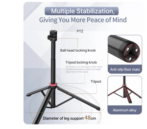 Ulanzi MT-79 2M Portable universel tré<span class=keywords><strong>pied</strong></span> en alliage d'aluminium support de <span class=keywords><strong>lampe</strong></span> Support LT028 lumière de remplissage caméra d'<span class=keywords><strong>action</strong></span> légère - Product Image 6