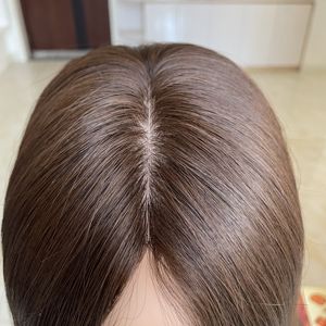 Perruque Topper en Cheveux Humains Remy Européens avec Base en Soie 5x6.5 et Silicone pour Femmes Souffrant de Densité Capillaire Réduite - Vente en Gros - Product Image 1