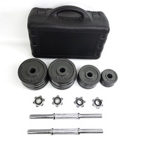 Haltères de musculation portables réglables en fonte pour hommes, ensemble d'entraînement des bras, barre de musculation noire de 50 kg, ensemble d'haltères à poids libre