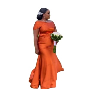 <span class=keywords><strong>Abiti</strong></span> <span class=keywords><strong>da</strong></span> <span class=keywords><strong>Damigella</strong></span> Personalizzati Arancione Bruciato, Vestito Lungo <span class=keywords><strong>da</strong></span> Sera Formale <span class=keywords><strong>da</strong></span> Donna in Raso con Spalle Scoperte, Stile Aso Ebi, Vestido De Lujo - Product Image 1