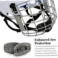 Protection Mentonnière pour Hockey sur Glace – Accessoire Sportif Confortable et Respirant avec Sangle à Boucle