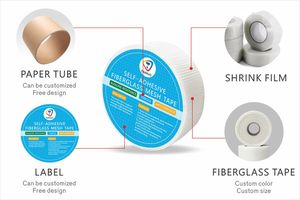 Siva filesi tự dính sợi thủy tinh lưới băng vách thạch cao Doanh băng 5cm x 90m thạch cao lưới băng - Product Image 4