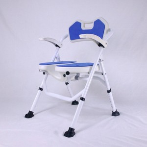 Chaise de douche pliante 966L-U en alliage d'aluminium, légère et portable, pour personnes âgées, handicapées, usage domestique et hospitalier - Product Image 1