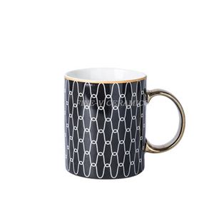 Tazas personalizadas <span class=keywords><strong>de</strong></span> cerámica con patrón geométrico, tazas <span class=keywords><strong>de</strong></span> café <span class=keywords><strong>de</strong></span> oficina con mango dorado, venta al por mayor, nuevo diseño, <span class=keywords><strong>2022</strong></span> - Product Image 2