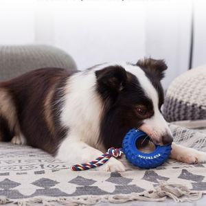 Jouet pour chien en caoutchouc durable avec corde, jouet interactif à tirer <span class=keywords><strong>la</strong></span> corde pour chiens de taille moyenne et grande - Product Image 6