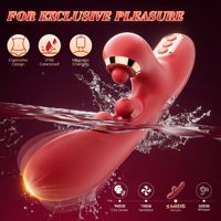 Jouets sexuels en silicone Twin Ball Tech Tickler, stimulateur clitoridien, vibrateur vibrant et tapotant, vibrateur G-spot pour femmes et couples