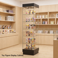 Vitrine d'exposition sans cadre en verre trempé, éclairage LED, verrouillable, taille personnalisée, vision complète, pour bijouterie et cosmétiques, directement de l'usine