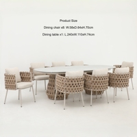Ensemble de patio en métal et aluminium, mobilier d'extérieur, ensemble de table de jardin, fabricants de mobilier de jardin en gros, ensemble de salle à manger d'extérieur