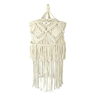 Abat-jour en macramé, en corde de coton tressée, luminaire suspendu, abat-jour bohème pour salon, chambre à coucher, décoration de la maison, ornement