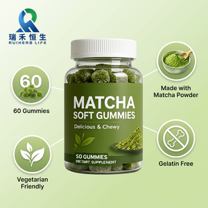 Gummies de Matcha Premium RH, Complément Beauté Adulte, Sans Sucre Ajouté, Faible Teneur en Calories, Bouteille de 60 Unités, Certifié HALAL - Product Image 6