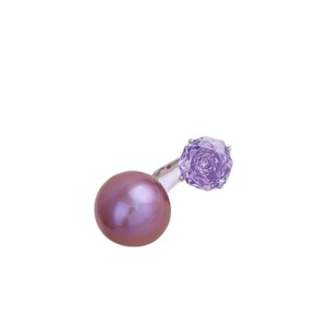 WENCHI 11689 Accesorios DIY para Perlas, Anillo de Plata S925 con Base Vacía para Doble Perla, Engaste de Garra para Joyería, Perlas de 6-7mm, Femenino - Product Image 5