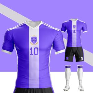 定制批发高品质足球服队服热转印100%涤纶足球服套装男士足球服 - Product Image 2