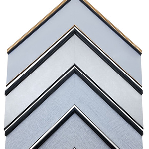 Cadre photo rectangulaire en lin PS série HZ K6029, style moderne et minimaliste, pour fixation murale, pièce décorative, numéro de référence - Product Image 3