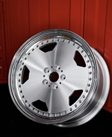 Nouvelle jante forgée personnalisable 17-24 pouces 5x112 5x114.3, finition argent poli, rivets, 5 branches, en alliage d'aluminium pour Mercedes Classe S W222
