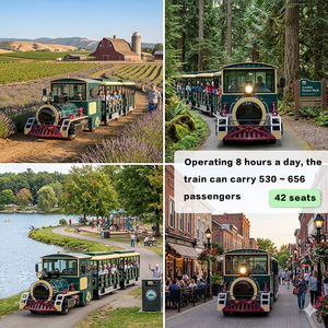 <span class=keywords><strong>Train</strong></span> électrique sans rails <span class=keywords><strong>de</strong></span> <span class=keywords><strong>luxe</strong></span> pour 42 passagers, manèges pour adultes dans les parcs d'attractions, <span class=keywords><strong>train</strong></span> touristique sans rails électrique - Product Image 2