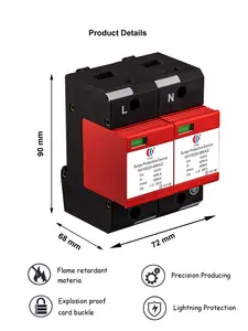 IEC 61643-11 estándar TIPO 1 DPS protección contra rayos 120KA 220V protector contra sobretensiones