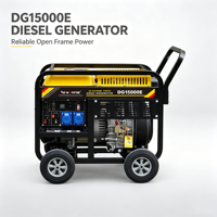Generator Diesel Portabel Open Frame 10KW Hiearns 110V/220V 50/60Hz Tenaga Darurat