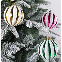 Décorations de Noël en plastique en forme de citrouille, pendentifs pour sapin de Noël, boules de Noël peintes à la main de Chine