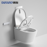 Toilette intelligente murale allongée de luxe avec siège chauffant, télécommande, désodorisation automatique, design moderne, pour hôtel et usage domestique