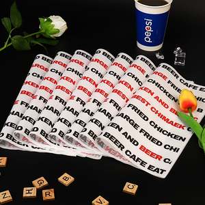 Waxed Hamburger <b>Paper</b> for Chicken Roll Hamburger Packaging Oil-proof Film <b>Paper</b> Custom Brand logo - Product Image 5