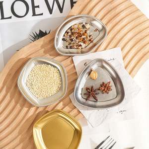 Plat à sauce tomate pour frites en acier inoxydable, élégant, jetable, épais, à compartiment unique, pour la maison, pour tremper les plats chauds - Product Image 5