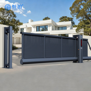 Portail coulissant en aluminium de haute qualité HengBo, style européen, avec télécommande intelligente - Product Image 1