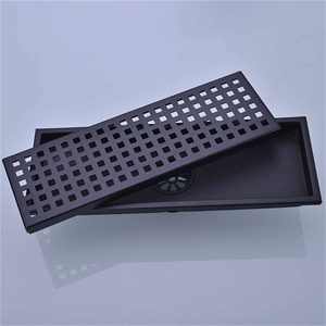 ตะแกรงระบายน้ำฝักบัวทรงสี่เหลี่ยมผืนผ้าสีดำด้าน ขนาด 12x4 นิ้ว ยี่ห้อ KAIXIN ผลิตจากสแตนเลส 304 เป็นมิตรกับสิ่งแวดล้อม ป้องกันการกัดกร่อน - Product Image 5