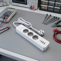 Multiprise UE avec 4 prises et 4 ports USB, rallonge Schuko, station de charge intelligente, vente en gros OEM