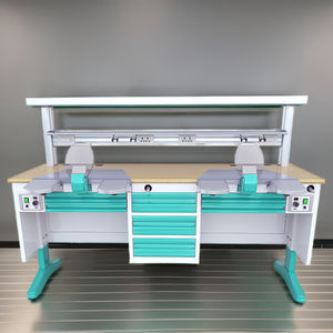 Postazione di lavoro dentaria funzionale del banco di laboratorio della mobilia dentaria del laboratorio con vuoto per uso orale della scuola e dell'ospedale - Product Image 4