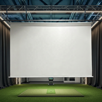 Écran de projection motorisé rétractable d'intérieur BURIO pour golf, 300x500 4:3