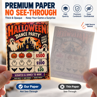 Billets à gratter à double face sur le thème d'Halloween, couleur intégrale, à trois fenêtres, pour gagner de gros prix