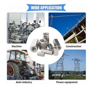 Khớp nối Nut Black Oxide kết thúc Hex <span class=keywords><strong>Threaded</strong></span> Rod Coupler cho đồ nội thất - Product Image 5