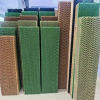 Nouvelle dalle de refroidissement par évaporation industrielle pour serre, avec cadre en alliage d'aluminium et papier cellulose, pour usage en élevage avicole, Chine CE