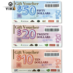 <span class=keywords><strong>Bons</strong></span> cadeaux <span class=keywords><strong>de</strong></span> sécurité personnalisés, coupons, billets pour les événements, <span class=keywords><strong>impression</strong></span> papier avec fonction <span class=keywords><strong>de</strong></span> sécurité - Product Image 1