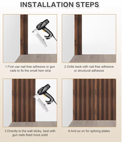 Panneaux muraux WPC modernes de haute qualité, imperméables, demi-ronds, ondulés, pour la décoration intérieure, la maison, l'hôtel, la villa, le hall, la chambre à coucher, le salon
