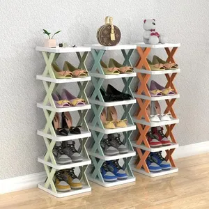خزانة أحذية مبتكرة متعددة الطبقات قابلة للصف وتُركب في المنزل أرفف تخزين منظمة للأحذية خزانة أحذية عصرية