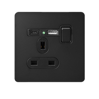 Interrupteurs muraux à bouton-poussoir Royaume-Uni UE États-Unis France Panneau en acier inoxydable Interrupteur électrique et prise et prises Irlande Roumanie
