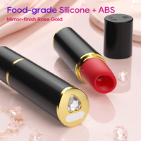Saugvibrator mit 10 Vibrationsmodi, Tragbar und Wasserdicht, Klitoris-Massagegerät, Großhandel Lippenstift-Vibratoren für Frauen