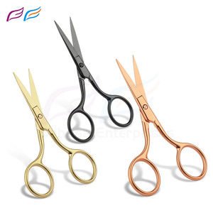 Ciseaux à cuticules multifonctions personnalisés en or plasma, or rose, argent, lame droite, outils de manucure et ciseaux à sourcils - Product Image 3
