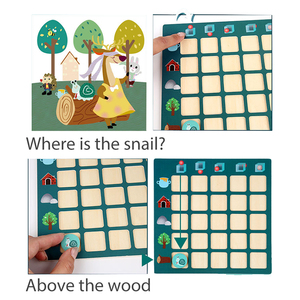 Enfants Montessori logique conseils de pensée jeux mathématiques jouets ensemble Direction animale Cognition jeux assortis jouets éducatifs en bois - Product Image 2