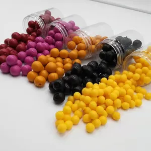 Soft floating rubber fishing lure bait beads with different flavor