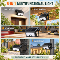 Lumière solaire LED multifonctionnelle pour extérieur, étanche IP65, avec garantie de 3 ans, 3000K 4000K 6000K, pour diverses applications extérieures