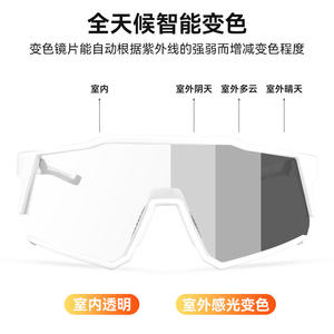 Lunettes de soleil polarisées pour le cyclisme, protection UV400, lunettes anti-vent, monture large, unisexe, lunettes de sport d'extérieur - Product Image 5