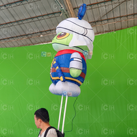 Marionnette gonflable personnalisée en forme de grenouille de dessin animé, pour défilés, carnavals, festivals et événements extérieurs