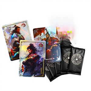 Carte Flash Personnalisée de Jeu d'Animation Trois Royaumes, Carte à Découvrir en Boîte Mystère avec Effet Laser Bronzé - Product Image 1