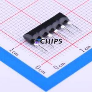 A06-103JP ตัวต้านทานแบบเครือข่าย SIP-6-2.54 มม. (จำนวนตัวต้านทาน: 5 ตัว) (ค่าความต้านทาน: 10kโอห์ม ความแม่นยำ: 5%) - Product Image 2