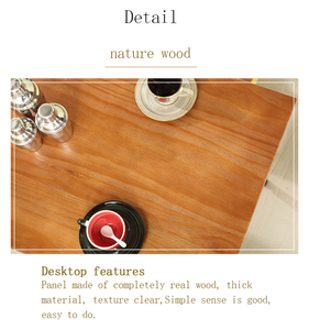 Meubles mexicains Table à manger carrée en métal rétro Plateau en bois Ensemble de table à manger de cuisine 4 places - Product Image 5